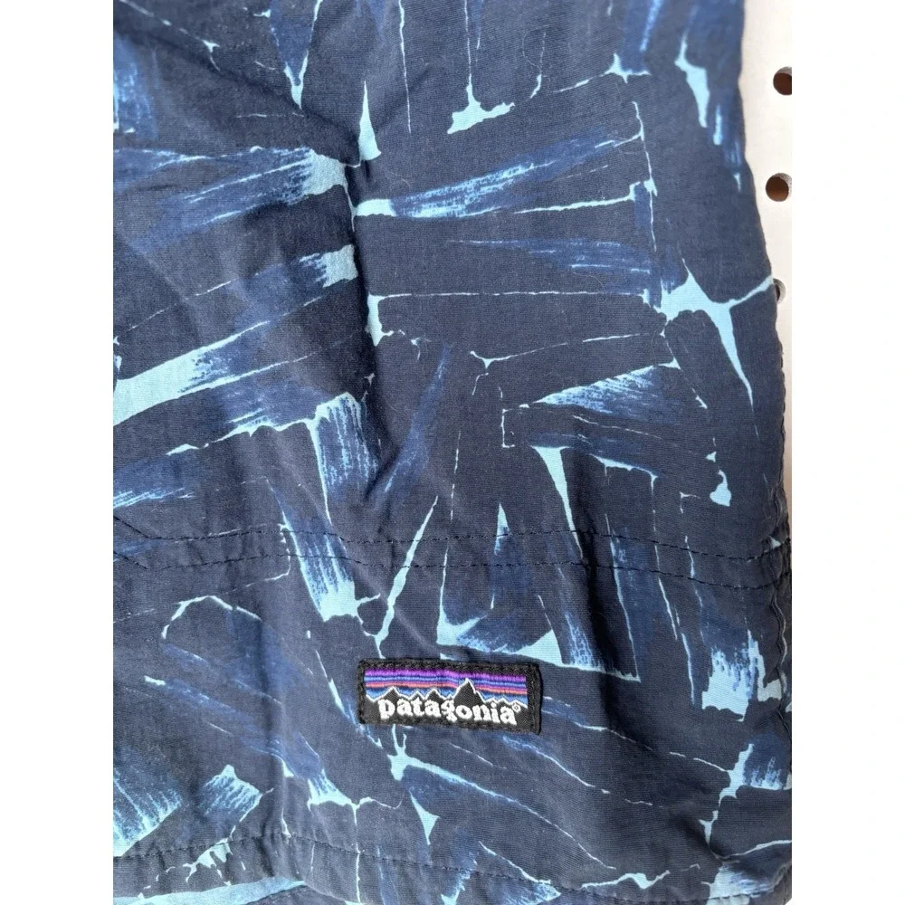 Patagonia Men's L Swim‎ Shorts Mesh Lined Drawstring Blue Elastic Waist 6